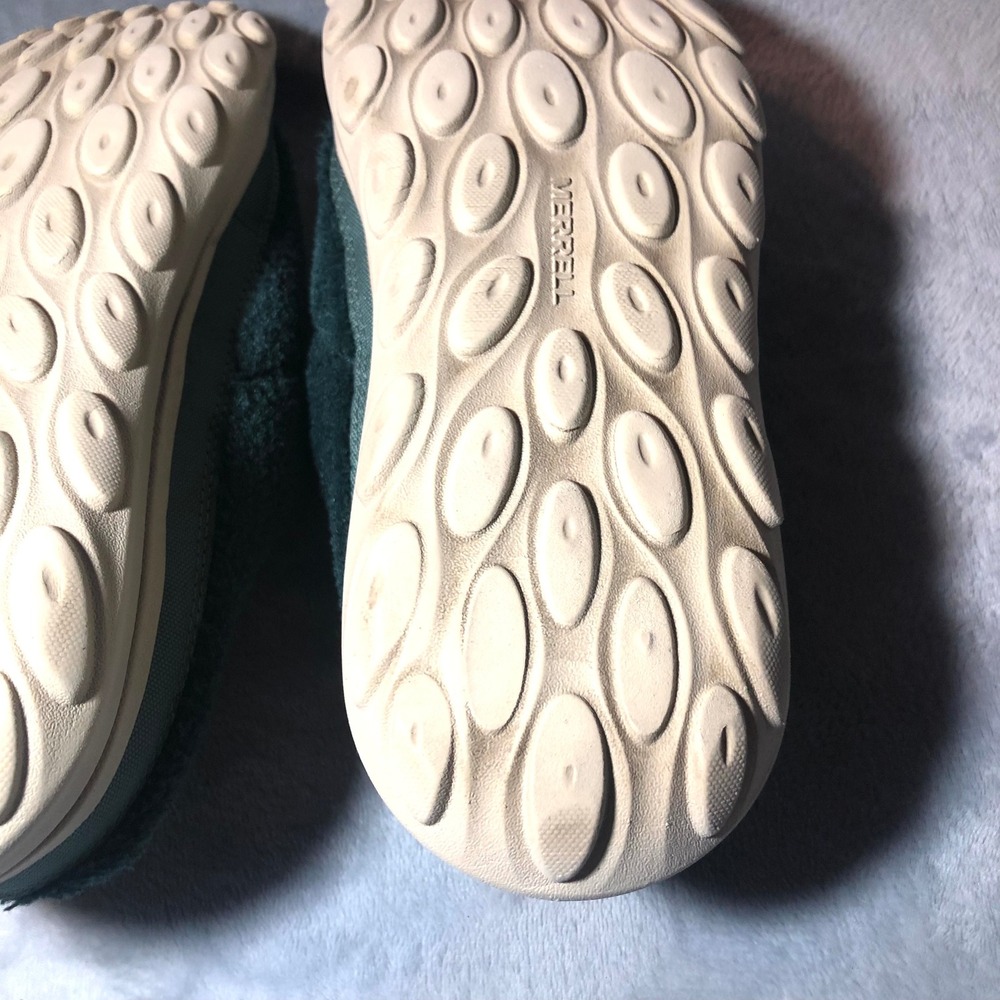Merrell Hut Moc 2 Cozy Slides Womens 8 Hunter Green Fleece Slip On Mules Shoes - Picture 14 of 16